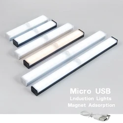 Lampe LED avec capteur de mouvement sans fil, Rechargeable par USB, idéale pour une cuisine, une garde robe ou une chambre d'urgence 