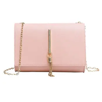 

Mini Chain Bags Single Shoulder Small Square Bag European American Simple Tassel Pendant Shopping Diagonal Cross Package 2020