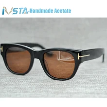 IVSTA TF58 5040, солнцезащитные очки с логотипом, женские, настоящая ручная работа, ацетат, мужские, Tom, роскошные, брендовые, дизайнерские, Дэми, черепаха, большие, негабаритные, в стиле панк