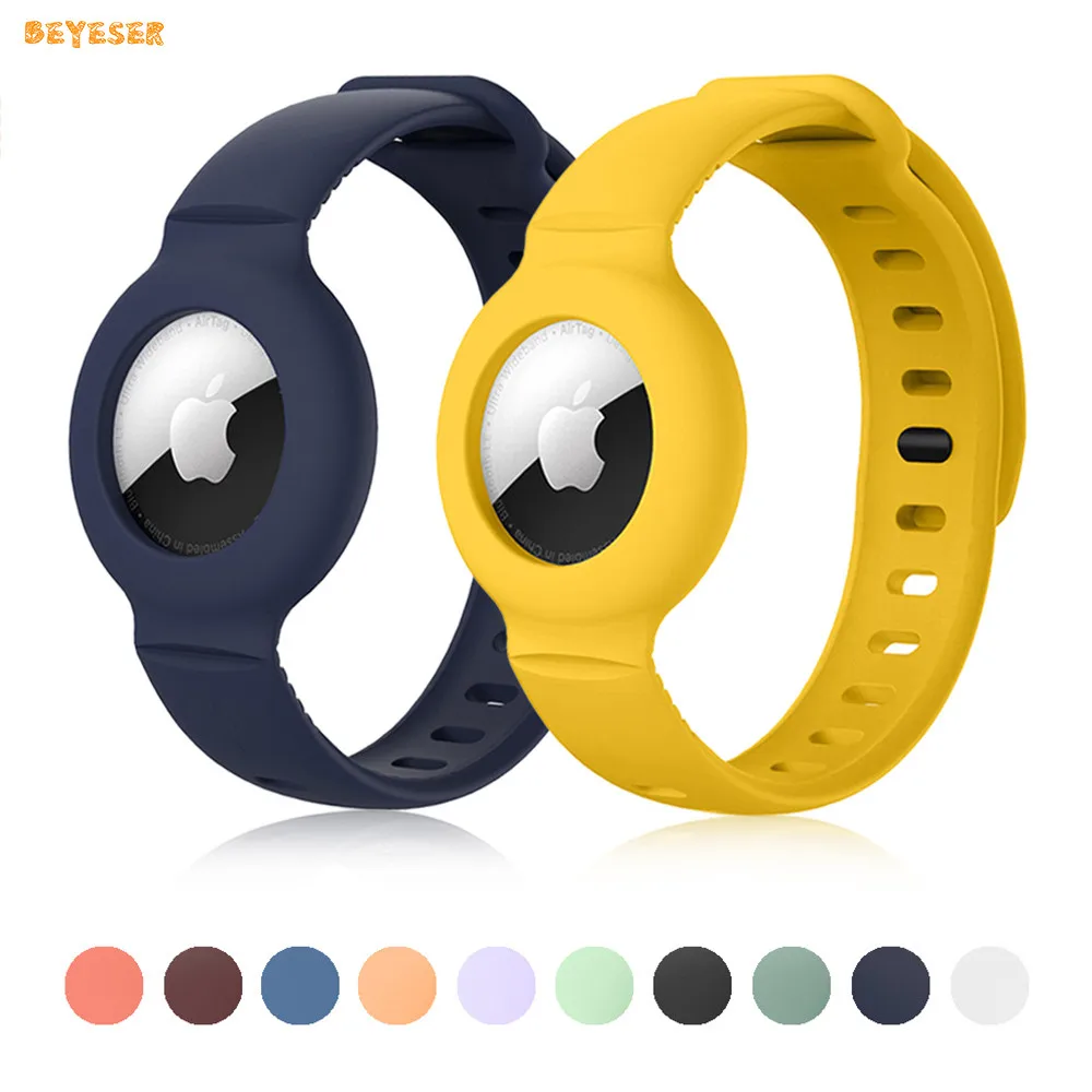 

Fashion Soft Silicone Strap For Apple AirTags Smartwatch Anti-Scratch Lightweight Wristband Replacement Bracelet Accessories
