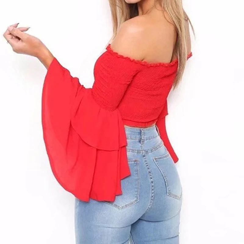 Bigsweety сексуальные рубашки с открытыми плечами Новые Модные Элегантные женские