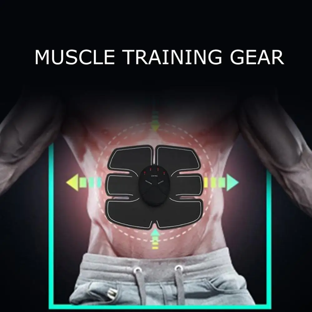 

EMS Muscle Stimulator ABS Abdominal Muscle Toner Body Fitness Shaping Massage Patch Sliming Trainer Exerciser Unisex