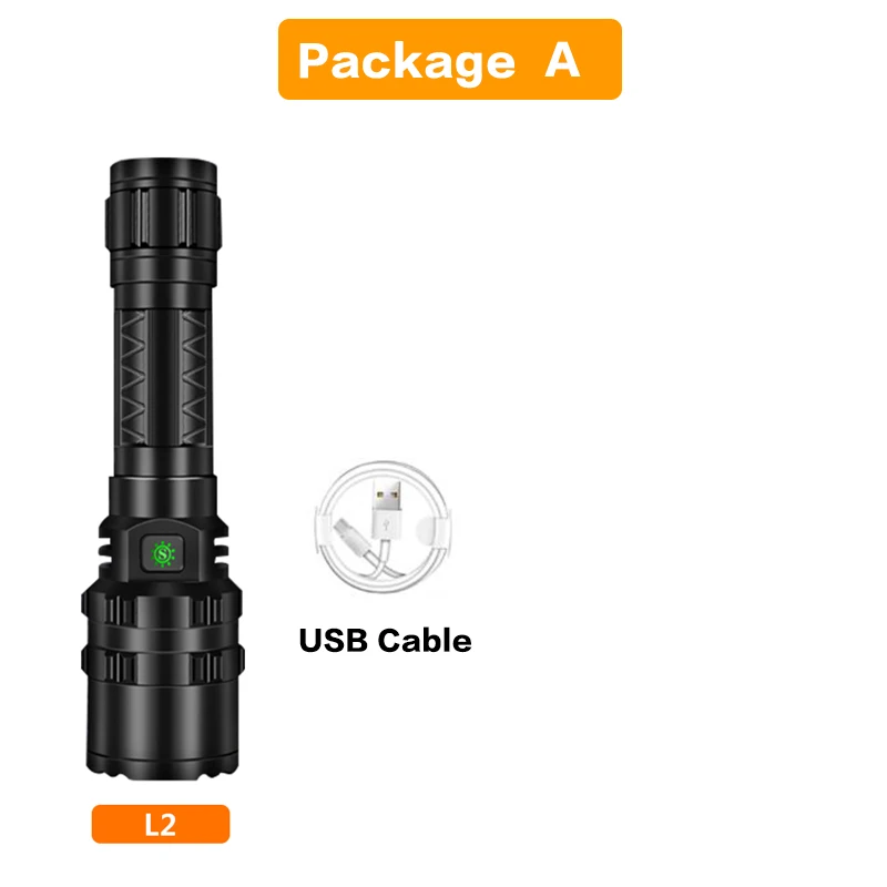 Самый яркий Дальний XHP50.2 светодиодный светильник-вспышка, светильник-вспышка, водонепроницаемый фонарь светодиодный светильник, мощный аккумулятор 18650 26650 - Испускаемый цвет: A