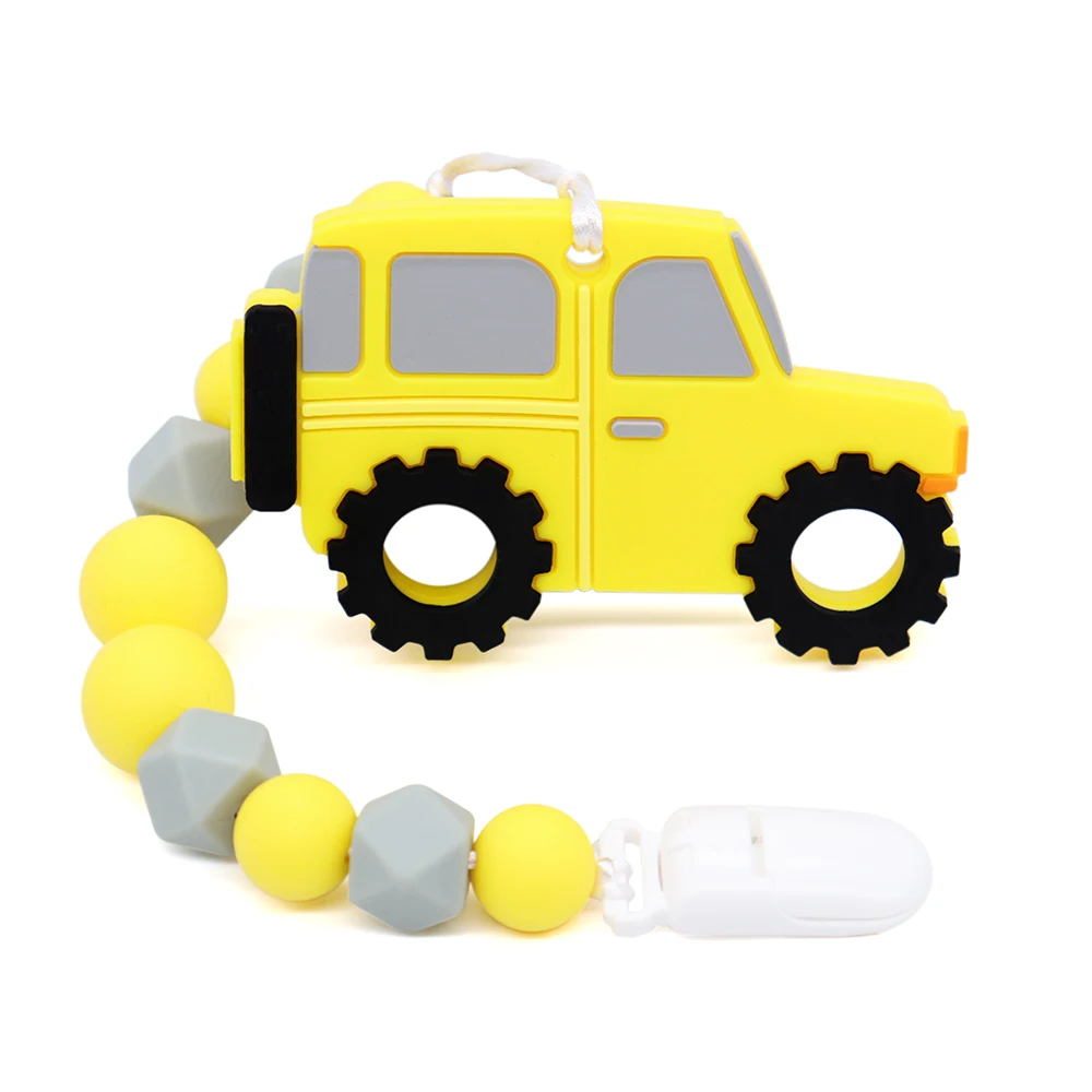 

Suv Shape Teether Teething Chain Pacifier Clips For Baby Teether Teething For Baby Infant Chewable Chewing Toys