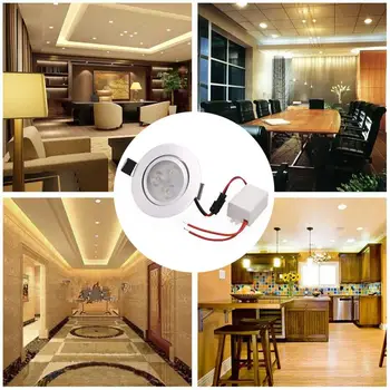 

3LED Dimmable 30 Degree Lens Ceiling Lamp Panel Down Light Bulb 330lm 80-250V