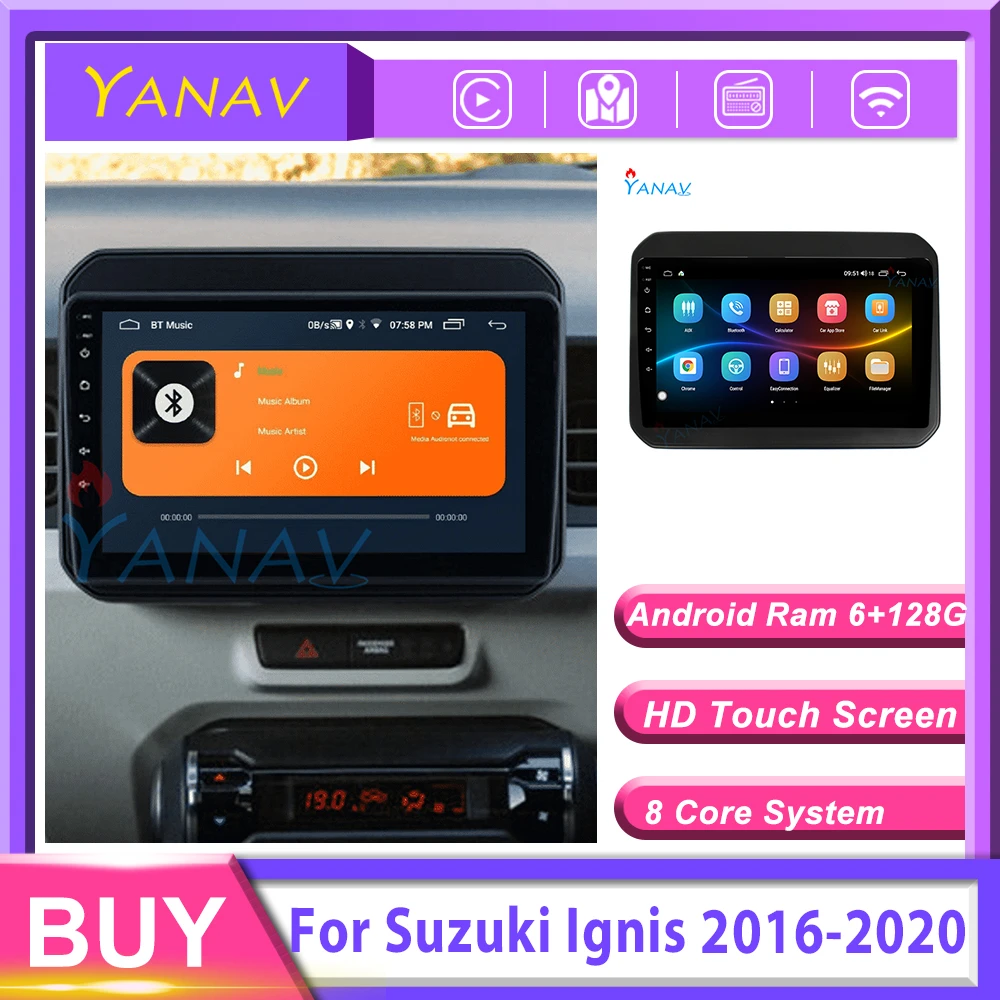 Android10 Car Radio Stereo Receiver For Suzuki Ignis 16 Car Multimedia Dvd Gps Naviga Head Unit 128gb Video Tape Recorder Car Multimedia Player Aliexpress