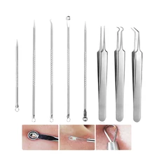 1 шт., игла для удаления угрей и угрей из нержавеющей стали, пинцет для удаления прыщей, инструменты для ухода за кожей лица