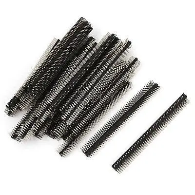 

30pcs 1.27mm Spacing 50 Way Right Angle Male Pin Header Connector Strip