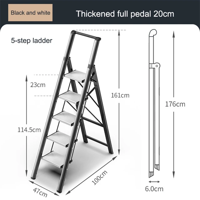 Escaleras de aluminio, Escaleras plegables, ligeras y seguras