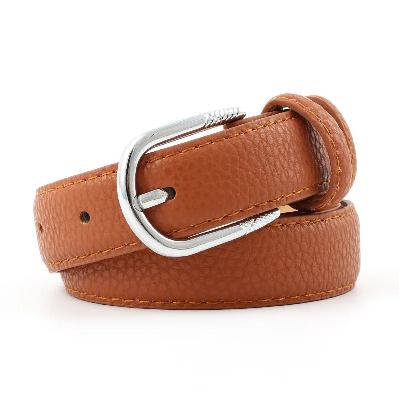 

top Women Casual Designer Belt Trendy Smooth Buckle Brand Leather Belts Long Belts for Dresses Jeans Modeling Decor Ladies Belts