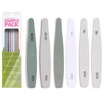 

6 pcs/lot Sandpaper Nail File Lime Double Side Sanding Buffer Block Set Grey Nail Files For UV Gel Polish Manicure Tools