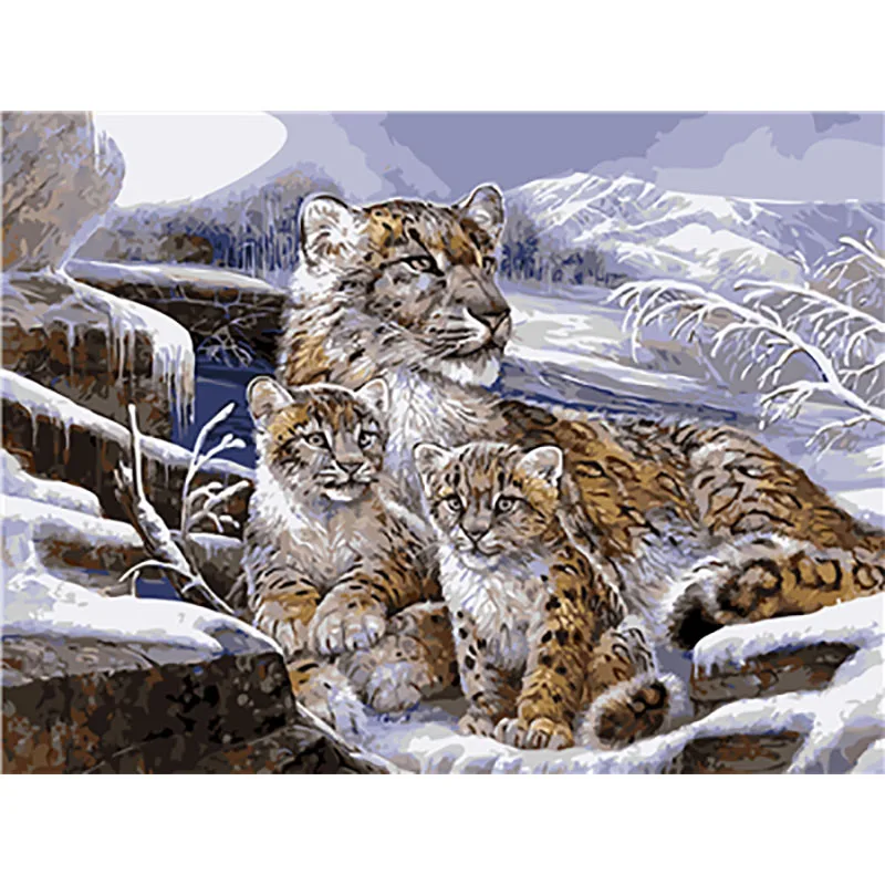 Animale Тигр Сделай Сам краска по номерам для взрослых краска по номерам Schilderen op nummer Pintar por numeros Pintura por numero - Цвет: number painting2
