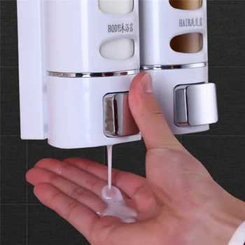 

Liquid Soap Dispenser Single & Double Soap Dispenser Wall Kitchen Bathroom Bottle Plastic Pump Dispensers