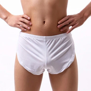

Low Rise Boxer briefs Solid color Underwear Plain Summer Home Casual Soft