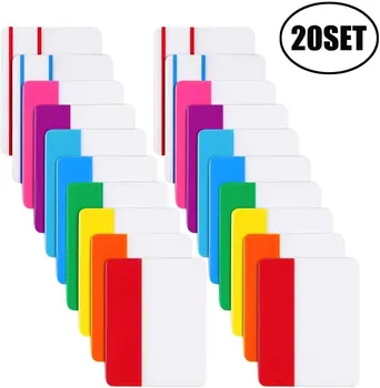 

Lvcky 400 5.1cm Adhesive Tabs, Recordable and Repositionable File Tabs for Book Pages or Markers, 20 Sets of 10 Colors