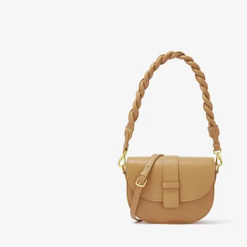 

Bag Woman 2020 New Korean version of half-round saddle bag leather bag women bag women shoulder crossbody bag