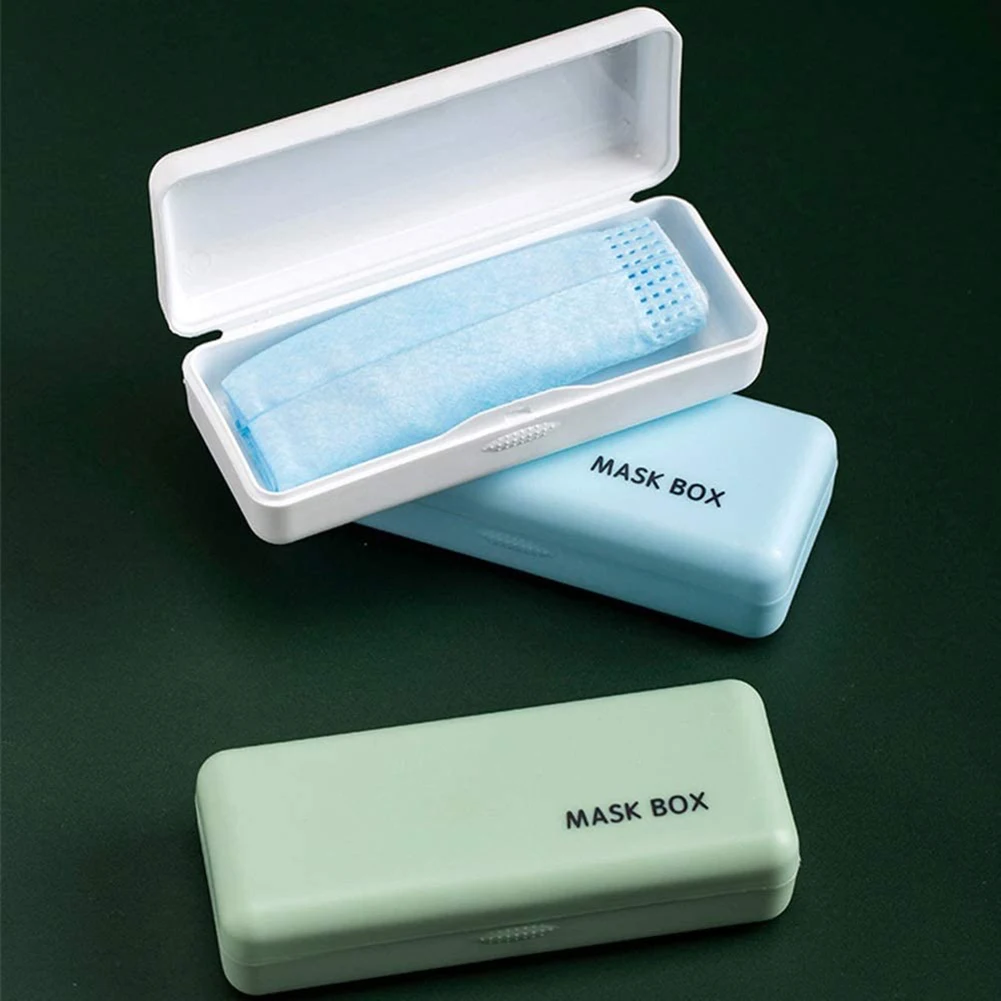 

Portable Plastic Dustproof Face Mask Storage Box Holder Waterproof Mouth Cover Respirator Cloth Container