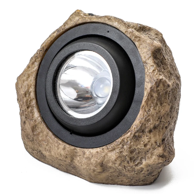 

ELEG-LED Solar Simulation Resin Stone Light Solar Lamp Courtyard Park Garden Lawn Decor Waterproof Outdoor Home Garden Yard Ligh