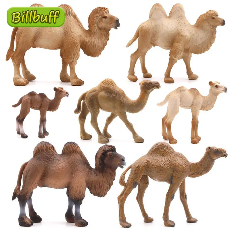 NEW Simulation Animal Zoo Camel Model Dromedary Bactrian Camel Action Figures Early Educational toy for childrens Christmas gift