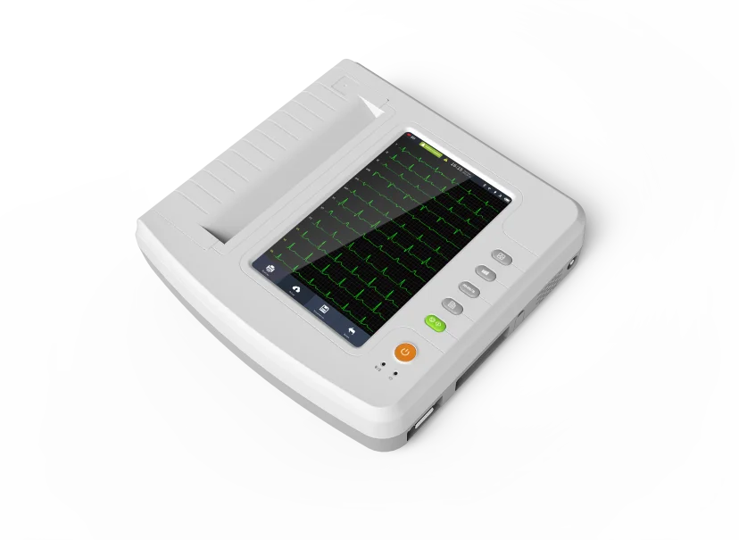 Contec ECG1212G LCD Touch Screen 12 Channel ECG Electrocardiograph High-Resolution Color Display Bulit-in Thermal Printer