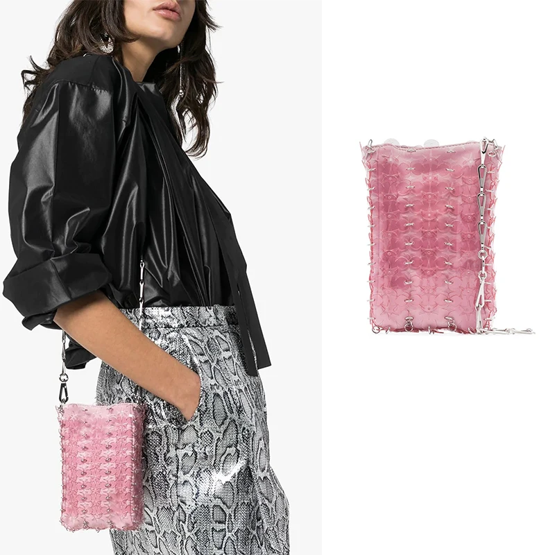 Женские сумки плетеная Сумка на цепочке с блестками ажурные вечерние клатч