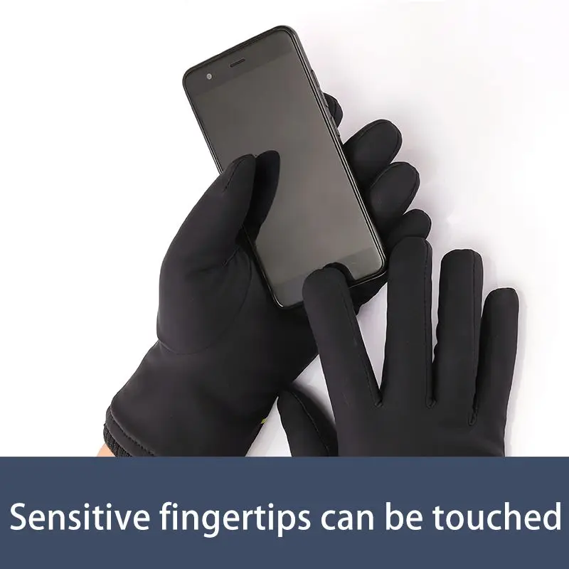 Мужские модные подлинные зимние кожаные перчатки ветронепроницаемая Водонепроницаемая теплая с сенсорным экраном наружные альпинистские перчатки для кемпинга