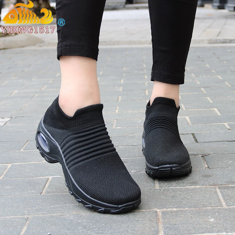 

Spring Women Sneakers Shoes Autumn Flat Slip on Platform Tenis for Women Breathable Mesh Sock Sneakers Shoes Zapatos De Mujer