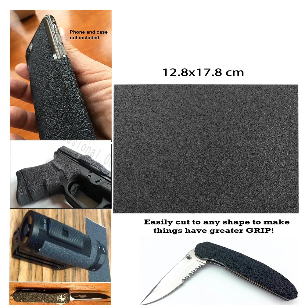 Non-slip Rubber Texture Grip Wrap Tape Grips Material Sheet For Guns Cell Phones Cameras Knives Tools | Спорт и развлечения