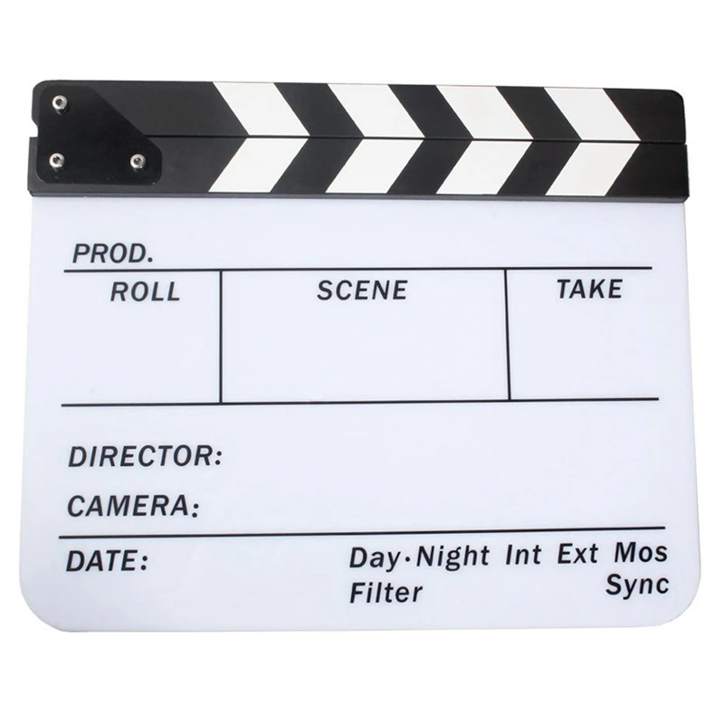 

Acrylic Clapboard Movie Clapper Board Slate 29.8 x 24.5cm