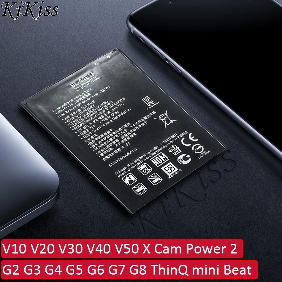 Battery For Lg G2 G3 G4 G5 G6 G7 G8 Thinq Mini Beat G3s G3c G4s G4c/ V10 V20 V30 V40 V50/optimus G Pro 2/ X Cam Power 2 Bl-44e1f - Mobile Phone ...