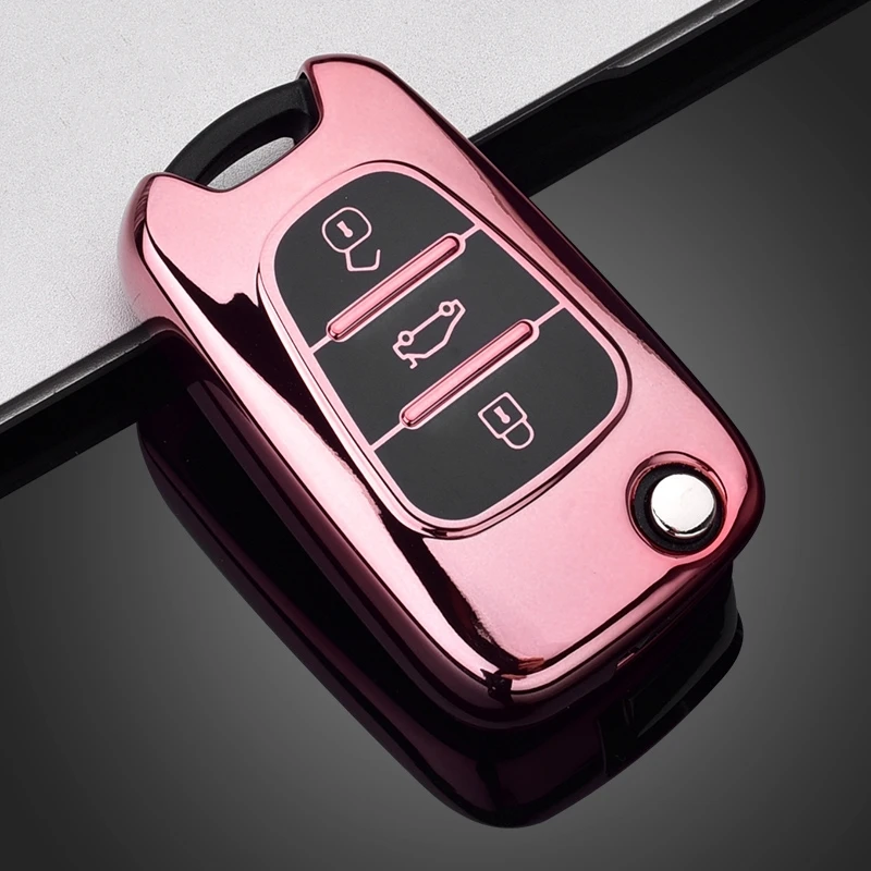 Car Key Case For Kia Sportage Rio 3 Soul Optima Ceed Pro K5 K2 Pride For Hyundai i20 i30 ix20 ix35 elantra accent shell cover key case key case cover car key shell