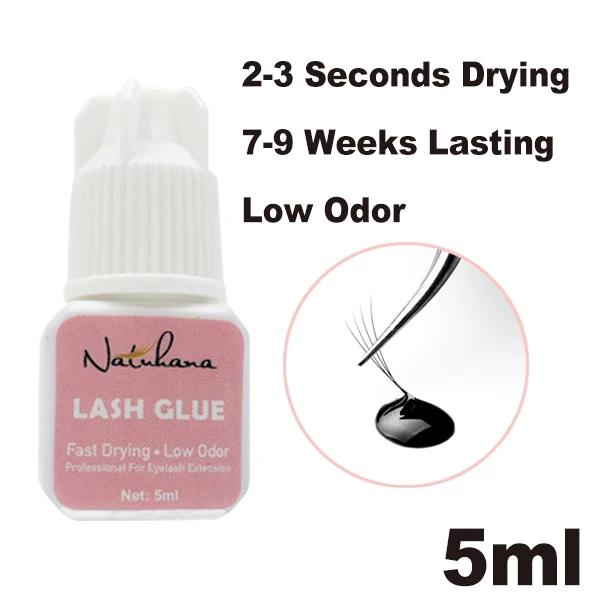 5ml NATUHANA, 5 мл, 1 секунда, быстрое высыхание, сильные накладные ресницы для наращивания, клей, удерживающий 5-7 недель, низкий запах, норковый клей для ресниц - Цвет: 5ml