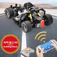 430Pcs Building Blocks 4CH 2.4G APP Phone Remote Control Car Monster Kart Brick Dual Motor Suspension Shockproof RC Car Toy Gift 1