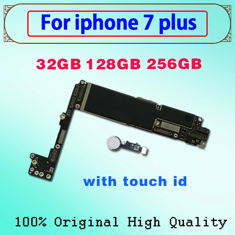 32 Гб 128 ГБ 256 для Apple iphone 7 Plus материнская плата с сенсорным ID/без Touch ID 100% Оригинал
