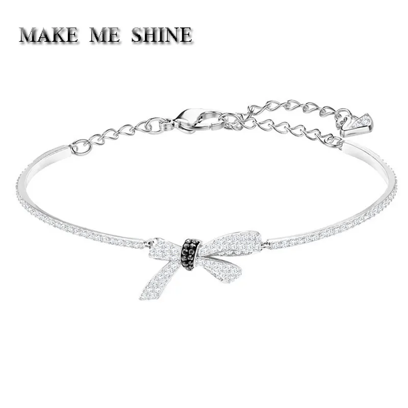 Высокое качество SWA женский элегантный простой бант Романтический нежный Модный женский браслет цепь на запястье