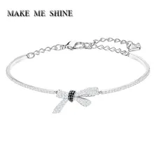 Высокое качество SWA женский элегантный простой бант Романтический нежный Модный женский браслет цепь на запястье