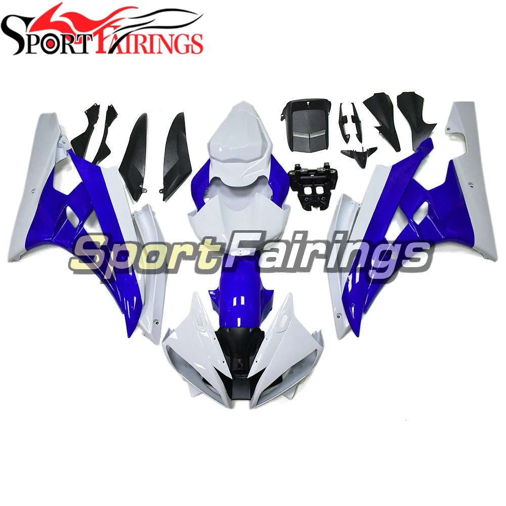 

Bodywork for Yamaha YZF R6 2006 2007 Motorcycle Frames Motorcycle Fairings ABS Plastic Body Kits YZF-600 06 07 White Blue Cowls