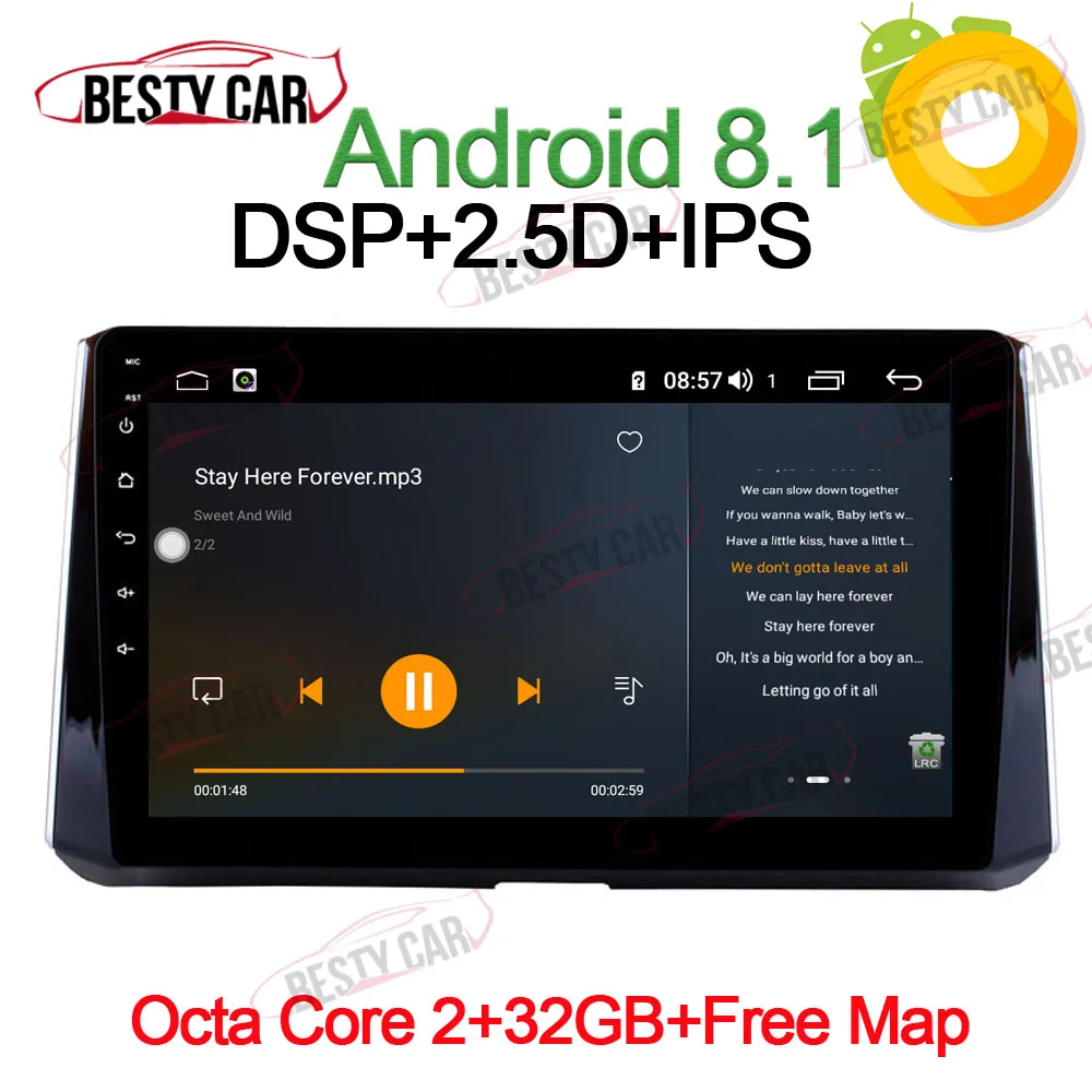 2-32GB-2.5D-IPS-DSP 10," Android 8,1 автомобильный мультимедийный плеер стерео gps для Toyota Corolla авто радио головное устройство DSP 4 Гб ram - Цвет: 2-32GB-2.5D-IPS-DSP