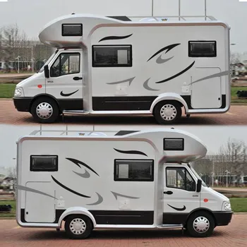 

1 Pair Car Vinyl Graphics Decals Stickers High Quality For Caravan Travel Trailer Camper Van Decoration Stickers