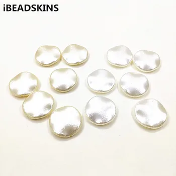 

New arrival! 30mm 120pcs Imitation pearls Wrinkle effect Twisted coin beads for Necklace,Earrings parts,hand Made Jewelry DIY