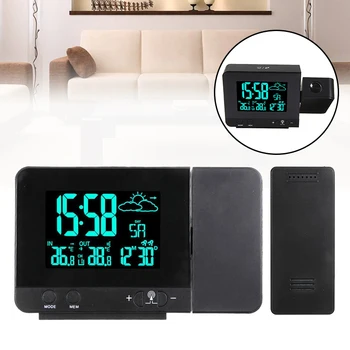 

New Projection Alarm Clock Multi Digital Snooze Function Alarm Clock Rotatable Wake Up Projector Clock Timer Wireless Sensor EU