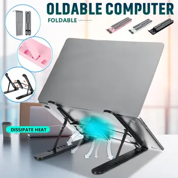 

Portable Laptop Stand Rack Holder ABS Foldable Height Adjustable Computer Cooling Bracket Riser Desktop Laptop Accessorie 3Color