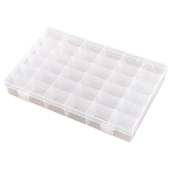 

Large 36 Detachable Transparent Plastic Storage Box Fishing Gear Storage Needlework Storage Box