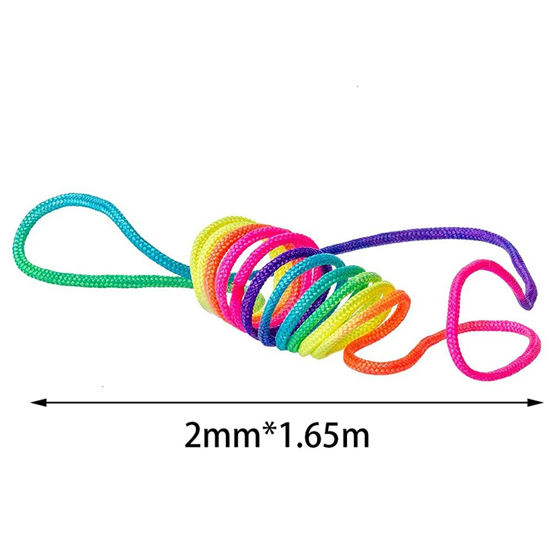

The Age Old Game Of The Finger Fun Twist String Rainbow Coloured Rope Chain With Children Macrame Cord Ztringz Rainbow