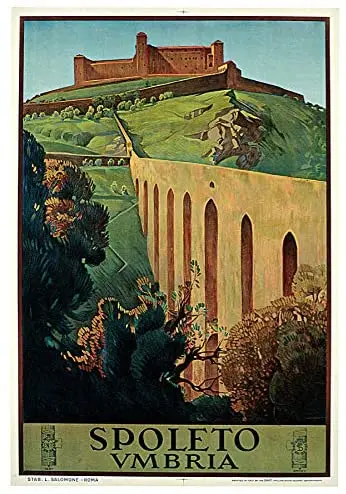 

Ospoleto Umbria постер для путешествий жестяной знак 8x12 дюймов домашняя кухня спальня бар Декоративные плакаты жестяной знак Хэллоуин