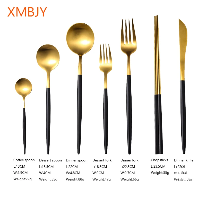 Dinner Set Cutlery Stainless Steel Tableware Knife Fork Spoon Dinnerware Set Western Dinner Tools