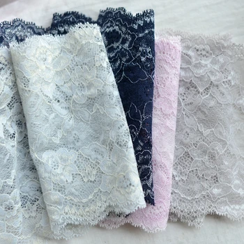 

4M/lot 10cm wide Good Quality Exquisite Flower Design Elastic Spandex Lace Trim Car Bone Feeling Clothing Accessories X516