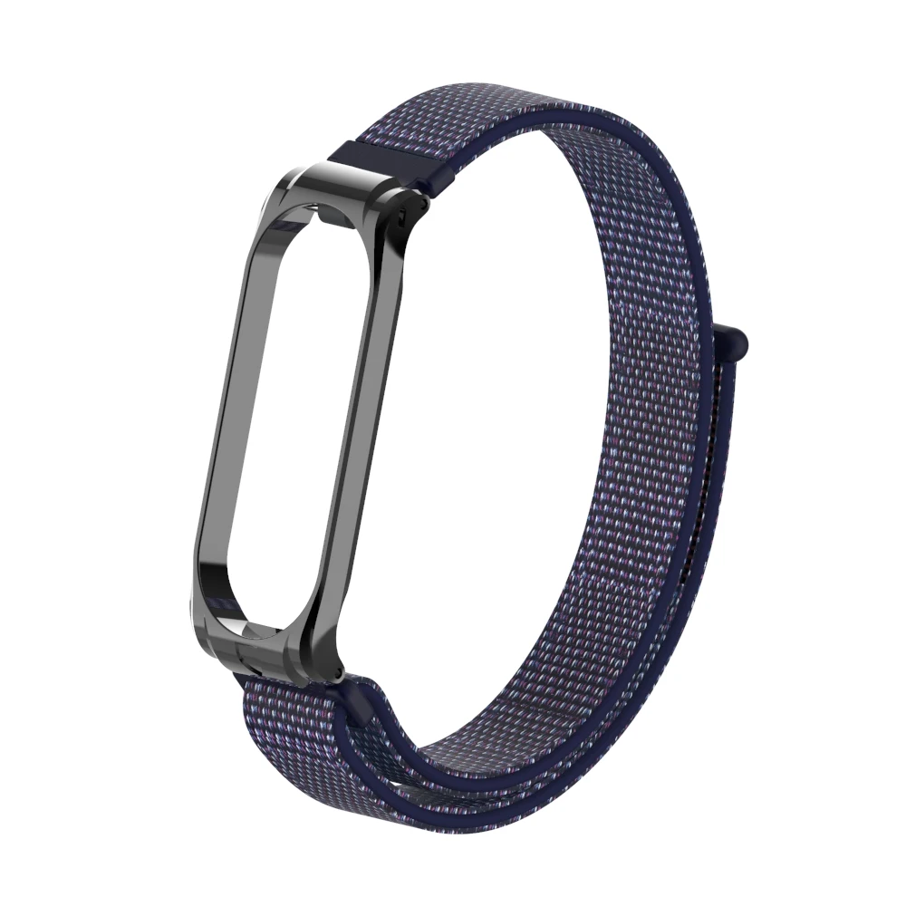 Miband 3 4 нейлоновый Браслет Для Xiaomi Mi Band 3 4 ремешок на запястье Смарт-часы - Цвет: 14 Indigo