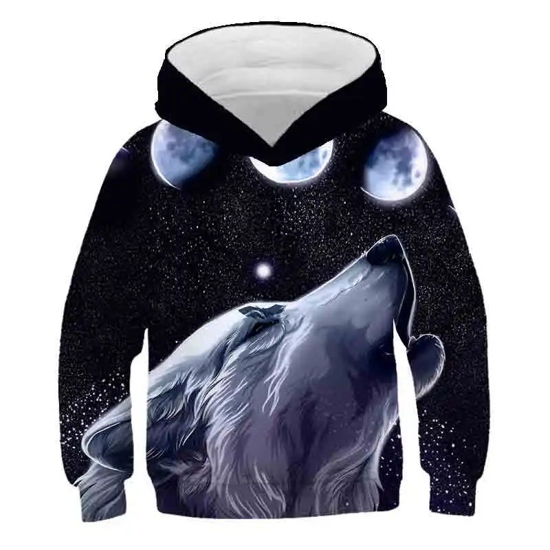 

2020 Magic color Galaxy Wolf Hoodie Hoodies Men Women Fashion Spring Autumn Pullovers Sweatshirts Sweat Homme 3D Tracksuit