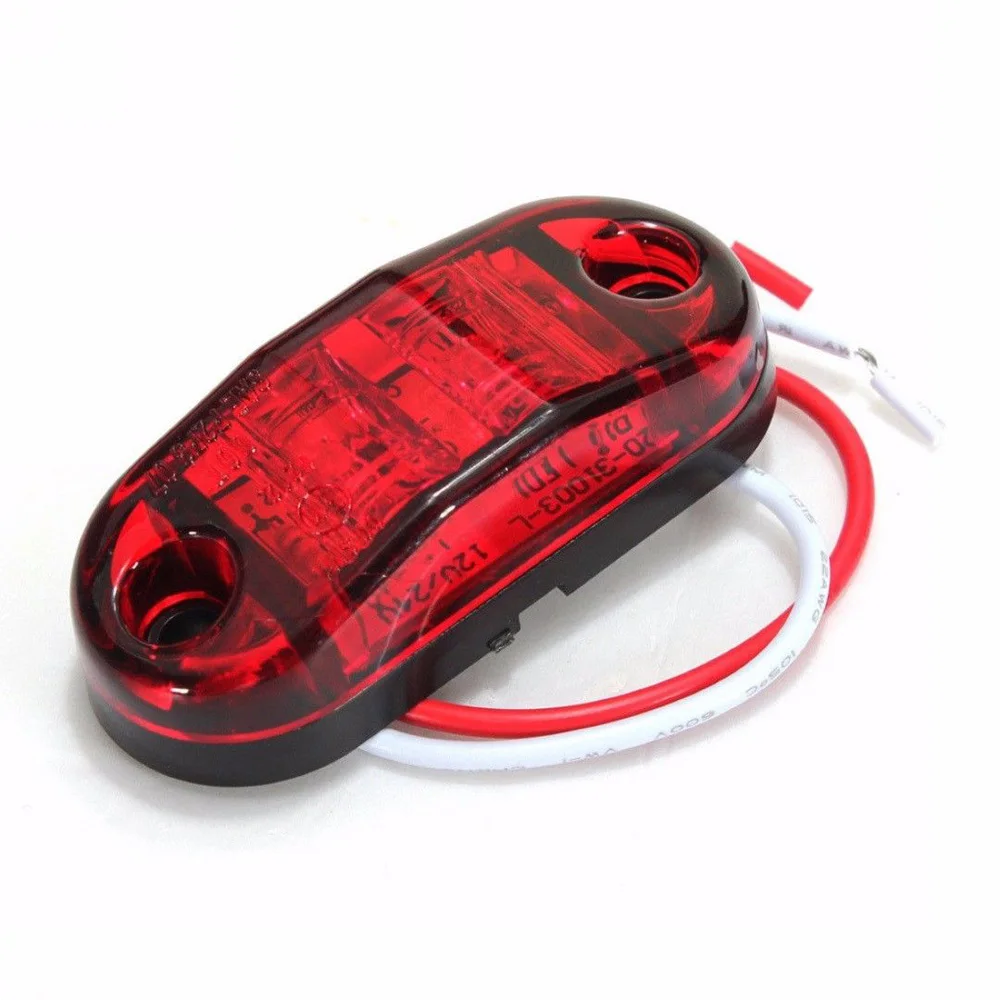 1 х водонепроницаемый красный светодиодный боковой габаритный фонарь лампа